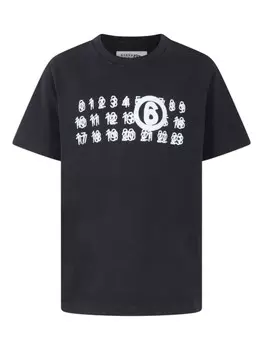 MM6 Maison Margiela Kids футболка с принтом цифр, черный