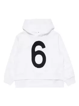 MM6 Maison Margiela Kids худи с аппликацией, белый