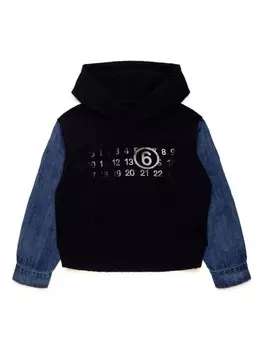 MM6 Maison Margiela Kids худи с логотипом, синий