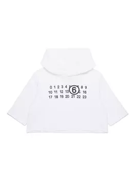 MM6 Maison Margiela Kids худи с нашивкой, белый