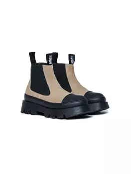 MM6 Maison Margiela Kids кожаные ботинки по щиколотку, нейтральный цвет