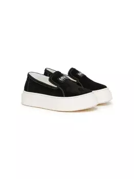 MM6 Maison Margiela Kids кроссовки Low Gambetta, черный