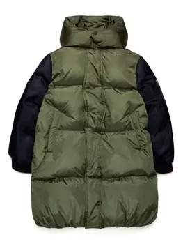 MM6 Maison Margiela Kids куртка с принтом Numbers, зеленый