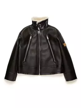MM6 Maison Margiela Kids куртка с высоким воротником, черный