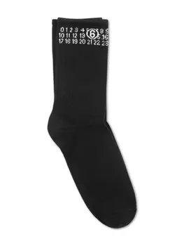 MM6 Maison Margiela Kids носки Numeric Signature, черный
