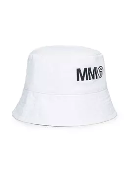 MM6 Maison Margiela Kids панама с логотипом, белый