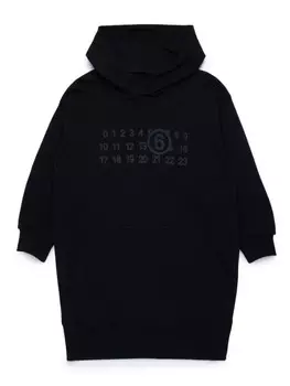 MM6 Maison Margiela Kids платье из хлопка с рисунком в виде цифр, черный