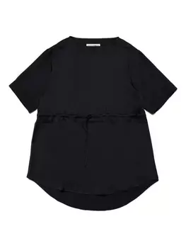 MM6 Maison Margiela Kids платье с короткими рукавами и кулиской, черный
