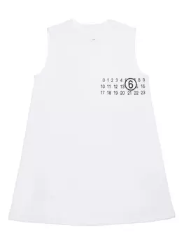 MM6 Maison Margiela Kids платье с принтом, белый