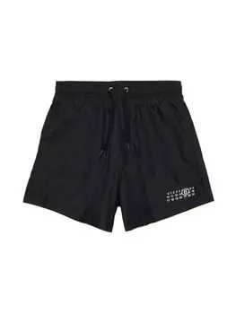 MM6 Maison Margiela Kids плавки-шорты с логотипом, черный