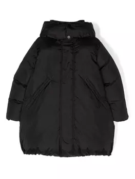 MM6 Maison Margiela Kids пуховик с капюшоном, черный