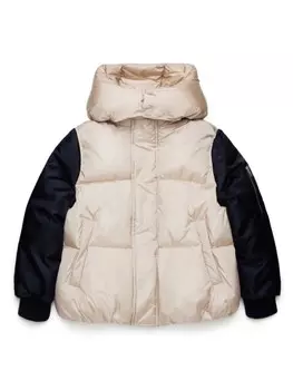 MM6 Maison Margiela Kids пуховик с логотипом, черный