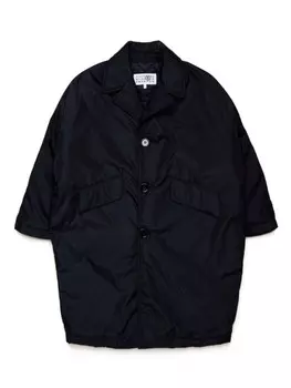 MM6 Maison Margiela Kids пуховик с вышитым логотипом, черный