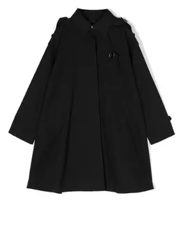 MM6 Maison Margiela Kids расклешенный тренч, черный