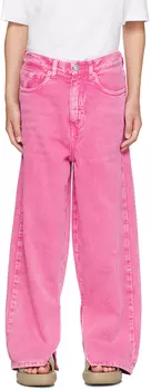 MM6 Maison Margiela Kids Розовые потертые джинсы
