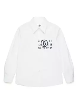 MM6 Maison Margiela Kids рубашка с логотипом, белый