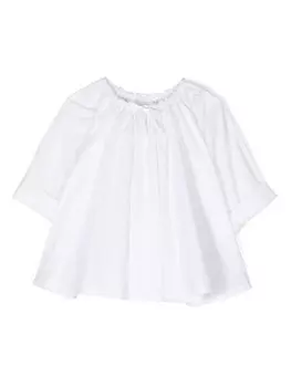 MM6 Maison Margiela Kids рубашка с оборками, белый