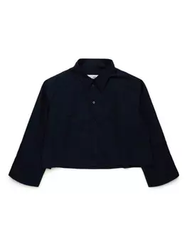 MM6 Maison Margiela Kids рубашка с вышивкой Numbers, черный
