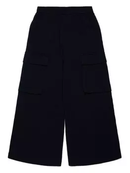 MM6 Maison Margiela Kids широкие брюки с вышивкой, черный