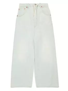 MM6 Maison Margiela Kids широкие джинсы, белый