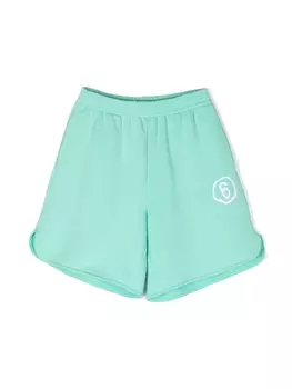 MM6 Maison Margiela Kids шорты с принтом, зеленый