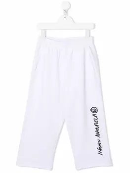 MM6 Maison Margiela Kids спортивные брюки с логотипом, белый