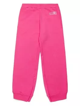 MM6 Maison Margiela Kids спортивные брюки с узором, розовый