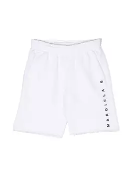 MM6 Maison Margiela Kids спортивные шорты с логотипом, белый