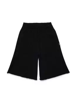 MM6 Maison Margiela Kids спортивные шорты с декоративной строчкой, черный