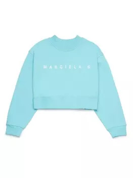 MM6 Maison Margiela Kids толстовка с логотипом, синий