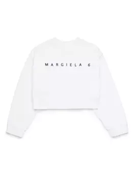 MM6 Maison Margiela Kids толстовка с логотипом, белый