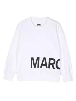 MM6 Maison Margiela Kids толстовка с логотипом, белый