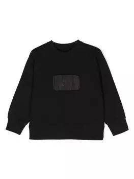 MM6 Maison Margiela Kids толстовка с нашивкой, черный
