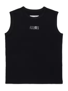 MM6 Maison Margiela Kids топ с логотипом, черный
