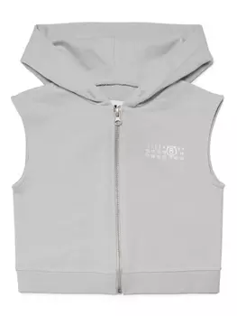 MM6 Maison Margiela Kids жилет с логотипом, серый