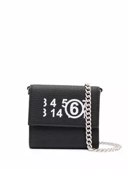 MM6 Maison Margiela клатч с логотипом, черный