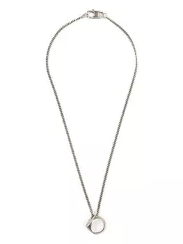 MM6 Maison Margiela колье Numeric Ring, серебристый