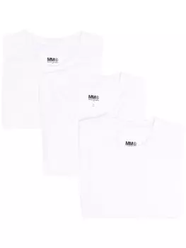 MM6 Maison Margiela комплект из трех футболок, белый