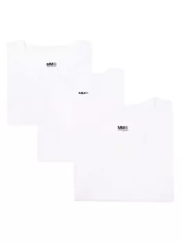 MM6 Maison Margiela комплект из трех футболок, белый