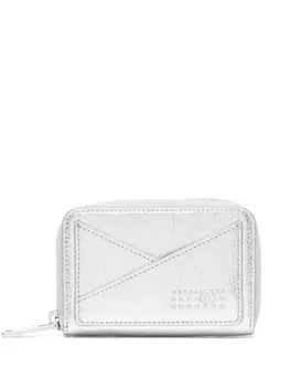 MM6 Maison Margiela кошелек Japanese 6 с круговой молнией, серебристый