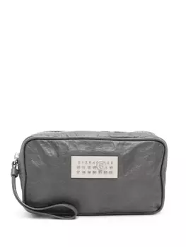 MM6 Maison Margiela косметичка с логотипом, серый