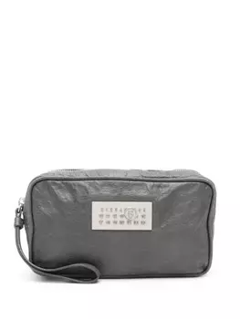 MM6 Maison Margiela косметичка с логотипом, серый
