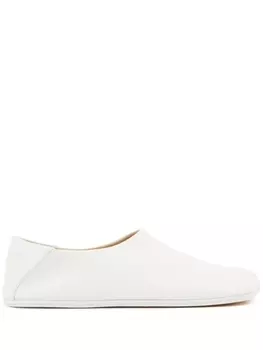 MM6 Maison Margiela кожаные слиперы Anatomic, белый