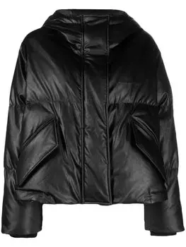 MM6 Maison Margiela куртка из искусственной кожи, черный