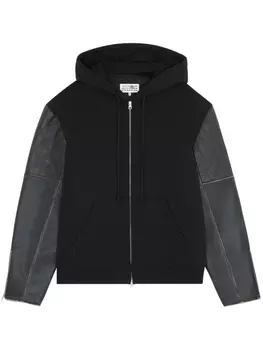 MM6 Maison Margiela куртка на молнии с капюшоном, черный