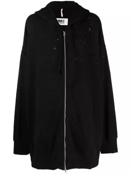 MM6 Maison Margiela куртка оверсайз с капюшоном, черный