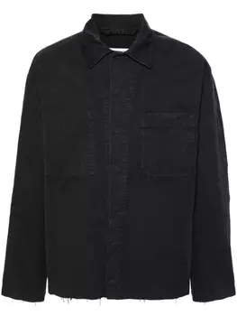 MM6 Maison Margiela куртка-рубашка с необработанным краем, синий