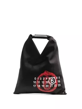 MM6 Maison Margiela маленькая сумка-тоут Year of the Snake Japanese, черный