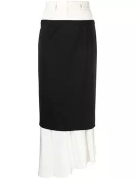 MM6 Maison Margiela многослойная юбка миди, черный