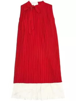 MM6 Maison Margiela многослойное платье миди, красный